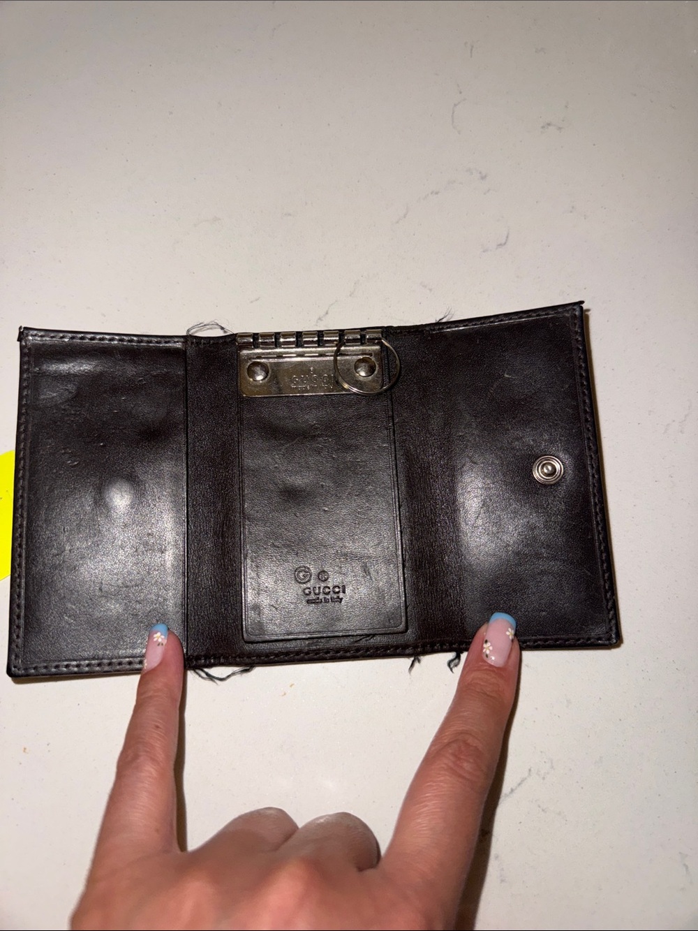 Gucci Brown/Black GG Canvas Fold Key Wallet - Picture 3 of 5